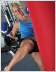 women kickboxing image